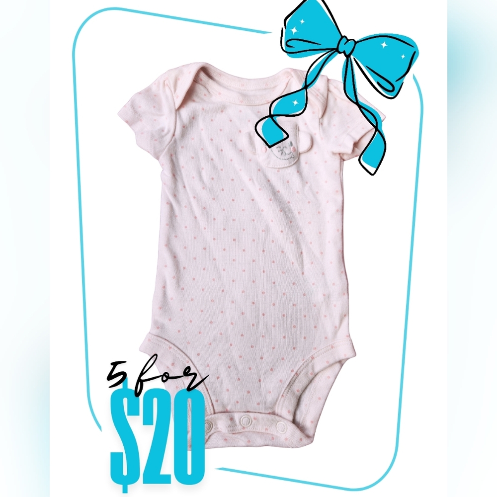 Carter's Pink Polka Dot Baby Bodysuit
